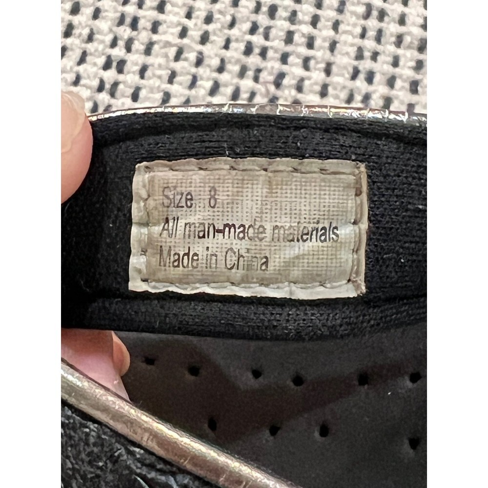 Volatile black 3ed flowers Women's Wedge Sandal size 8 - Picture 8 of 11